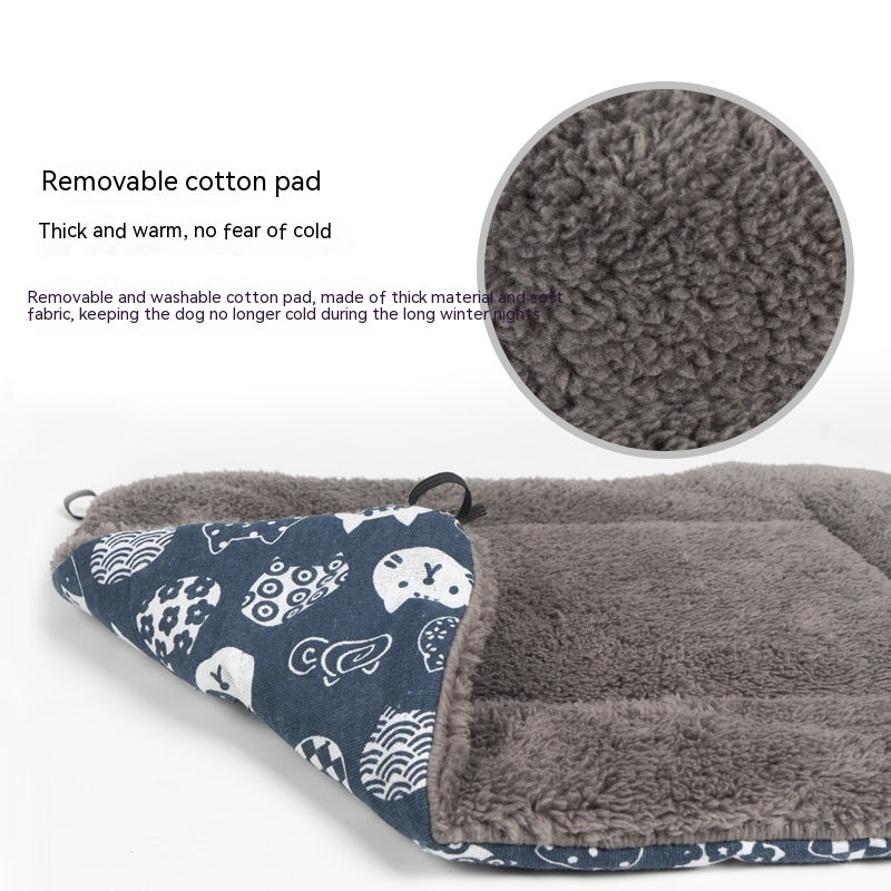 KFX-5978941 Foldable Outdoor Pet Bed with Removable Mat and Roof for Small to Medium Dogs