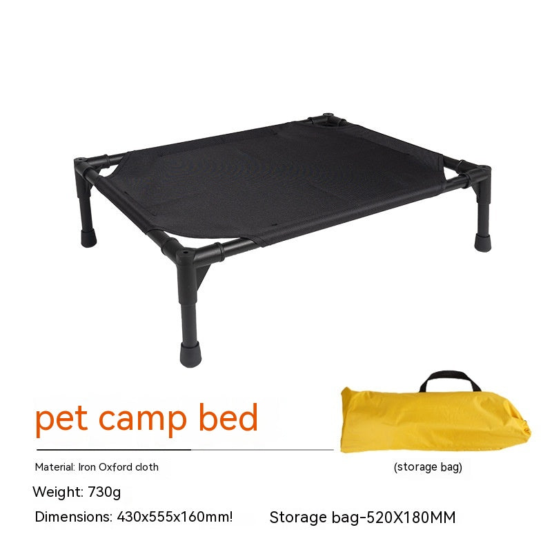 KFX-5978941 Foldable Outdoor Pet Bed with Removable Mat and Roof for Small to Medium Dogs