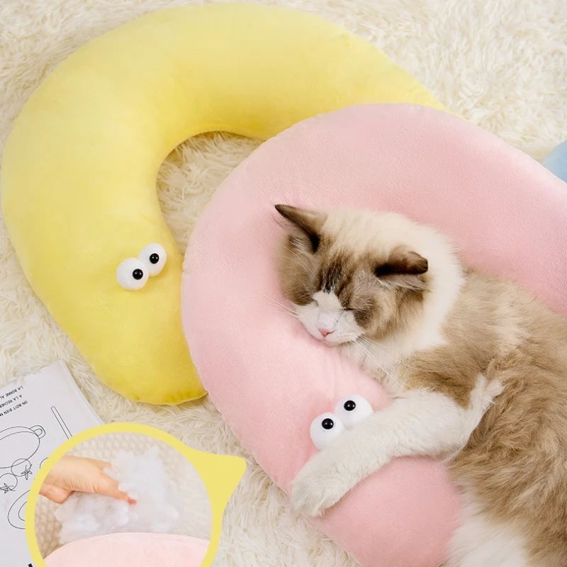 KFX-5979965 Cat Eye Pillow Pet Neck Support Pillow for Dogs and Cats - Ideal for All Seasons