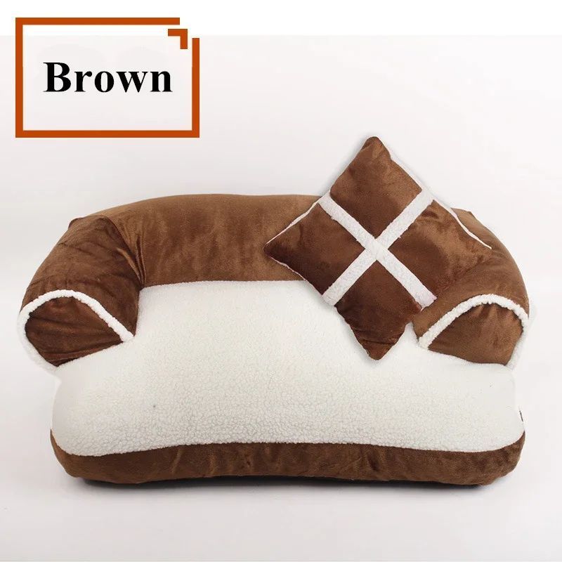 KFX-5980349 Classic England Style Soft Pet Bed for Small to Medium Dogs and Cats - Cozy Winter Sleeping Mat