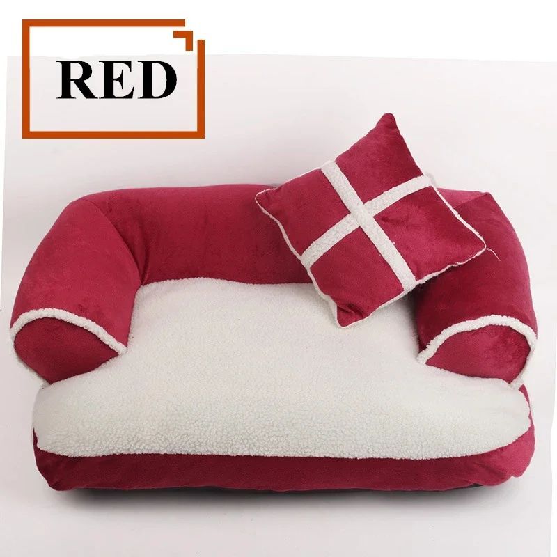 KFX-5980349 Classic England Style Soft Pet Bed for Small to Medium Dogs and Cats - Cozy Winter Sleeping Mat