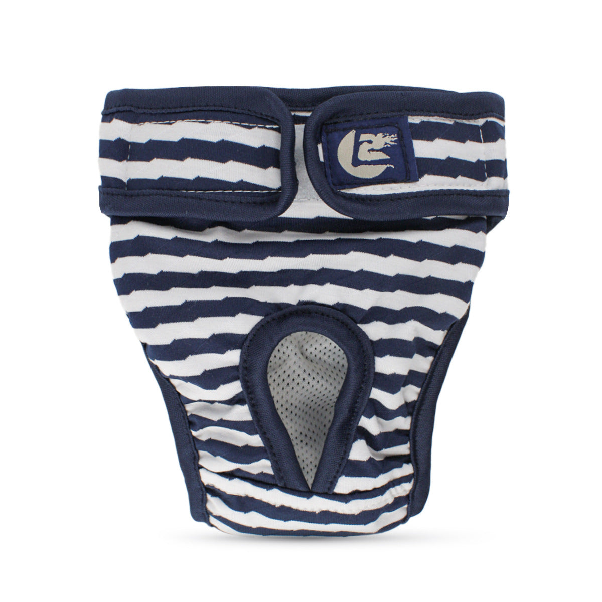 KFX-5980861 Pet Striped Comfort Pants for Dogs - Menstrual & Anti-Harassment Protection in Blue, Red, Brown