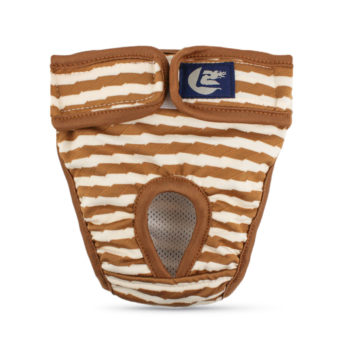 KFX-5980861 Pet Striped Comfort Pants for Dogs - Menstrual & Anti-Harassment Protection in Blue, Red, Brown