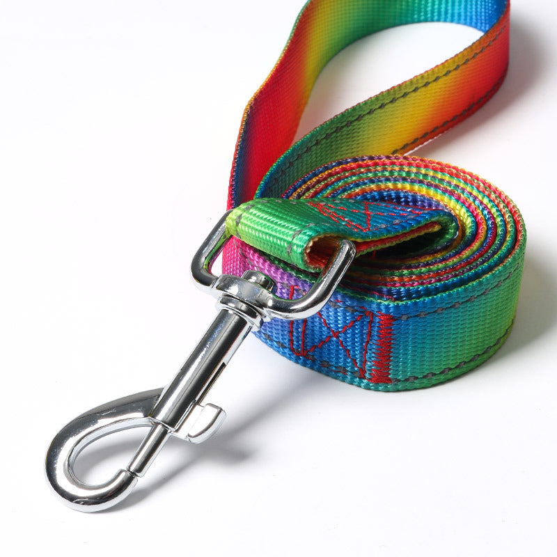 KFX-5981757 Reflective Colorful Three-Piece Pet Leash and Vest Set