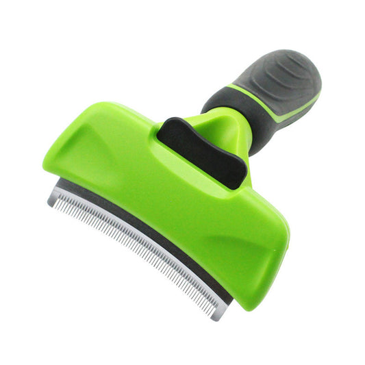 KFX-5981885 Pet Arc Blade Comb for Cats and Dogs - Stainless Steel and ABS Grooming Brush for Effective Deshedding