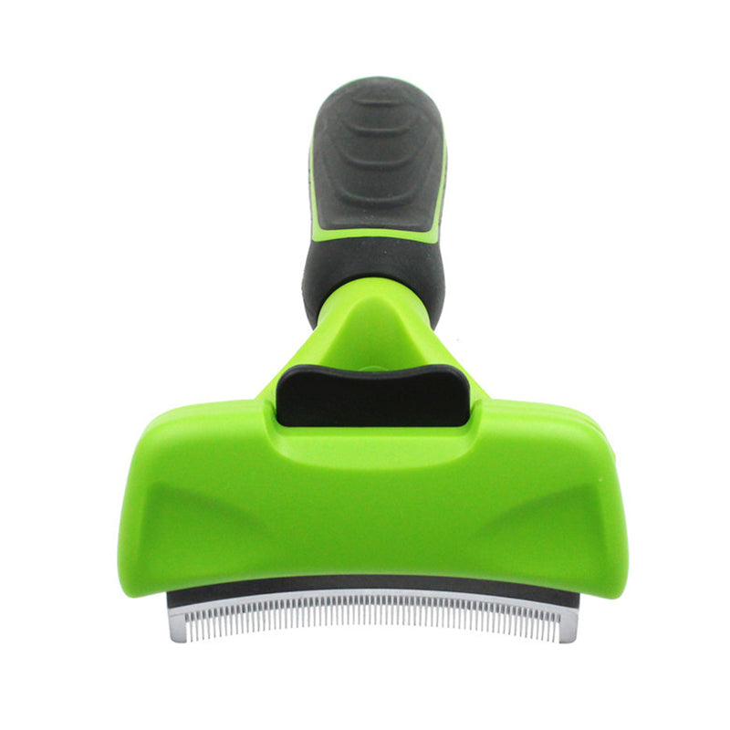 KFX-5981885 Pet Arc Blade Comb for Cats and Dogs - Stainless Steel and ABS Grooming Brush for Effective Deshedding