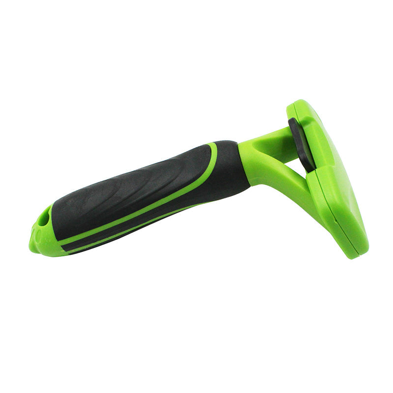 KFX-5981885 Pet Arc Blade Comb for Cats and Dogs - Stainless Steel and ABS Grooming Brush for Effective Deshedding