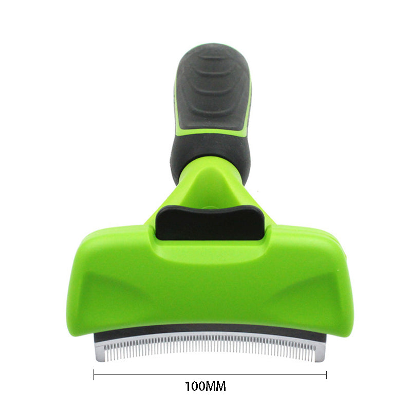 KFX-5981885 Pet Arc Blade Comb for Cats and Dogs - Stainless Steel and ABS Grooming Brush for Effective Deshedding