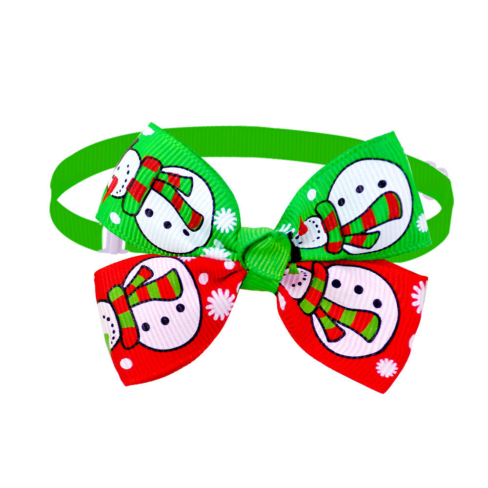 KFX-5982269 Cartoon Patterned Bowknot Bow Tie Collar for Dogs and Cats in Ribbed Material