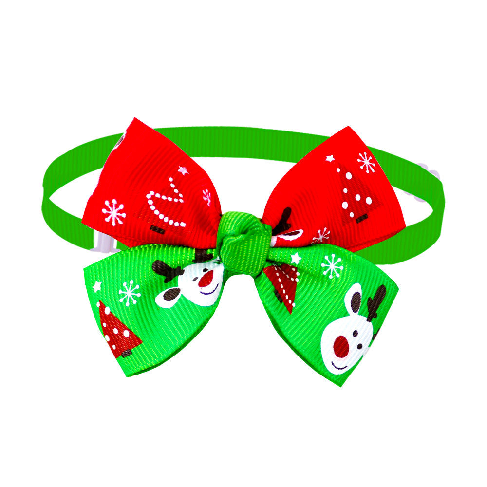 KFX-5982269 Cartoon Patterned Bowknot Bow Tie Collar for Dogs and Cats in Ribbed Material