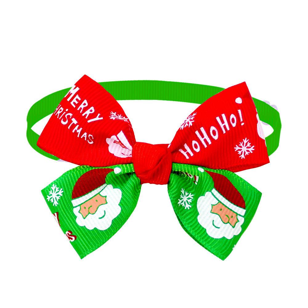 KFX-5982269 Cartoon Patterned Bowknot Bow Tie Collar for Dogs and Cats in Ribbed Material