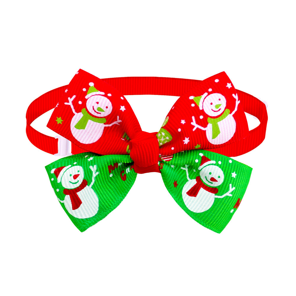 KFX-5982269 Cartoon Patterned Bowknot Bow Tie Collar for Dogs and Cats in Ribbed Material