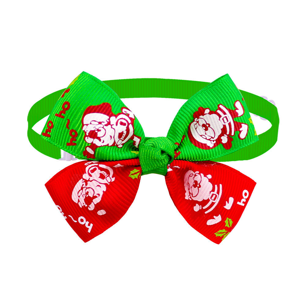 KFX-5982269 Cartoon Patterned Bowknot Bow Tie Collar for Dogs and Cats in Ribbed Material