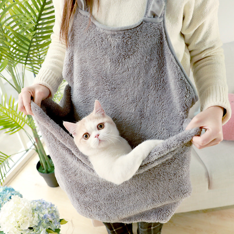 KFX-5982525 Plush Velvet Pet Backpack for Comfortable On-the-Go Use