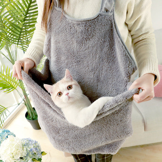 KFX-5982525 Plush Velvet Pet Backpack for Comfortable On-the-Go Use