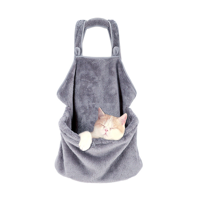KFX-5982525 Plush Velvet Pet Backpack for Comfortable On-the-Go Use