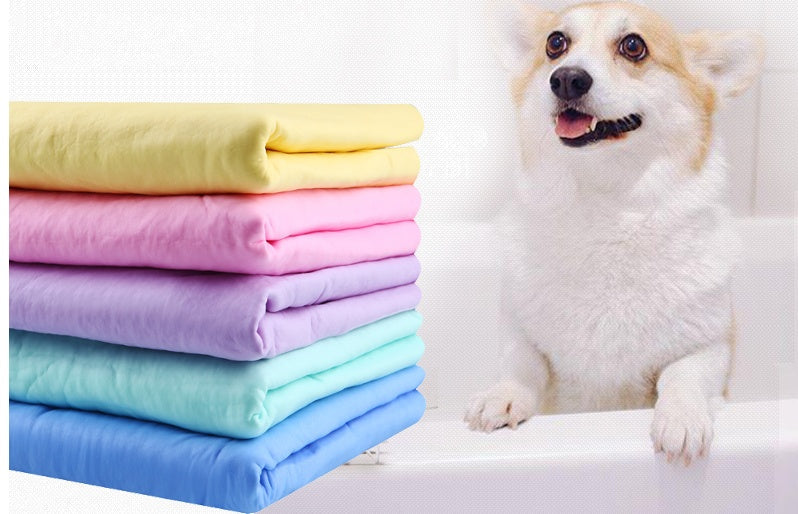 KFX-5985725 Super Absorbent Towel for Cats and Dogs - Quick Dry, Non-Sticky, Ideal for Long Hair Pets