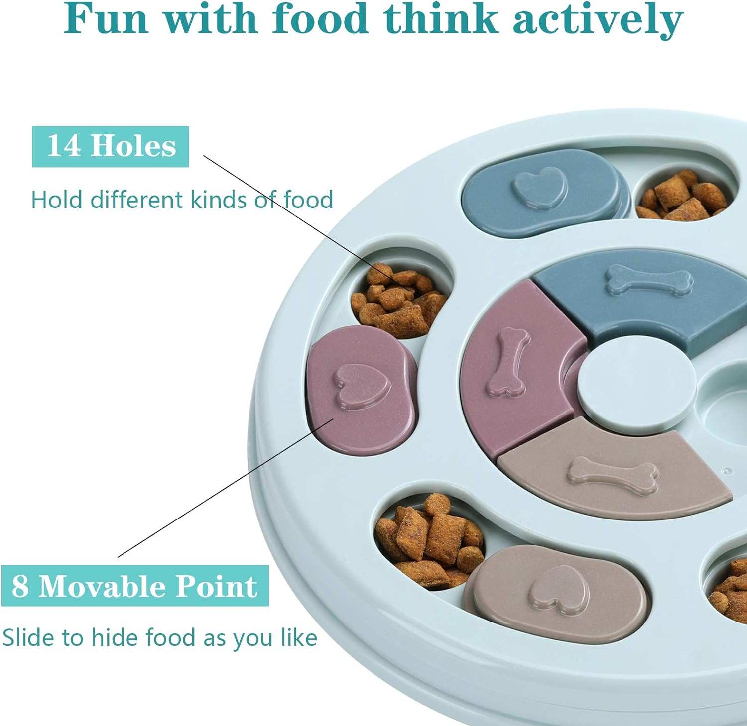 KFX-5987517 Interactive Dog Puzzle Feeder Toy for Mental Stimulation and Slow Eating - Size 28.5 x 25 x 4 cm