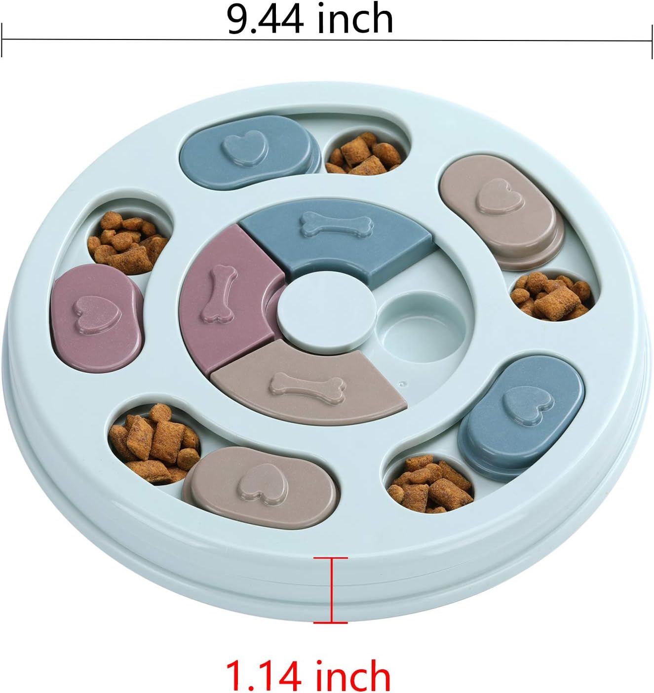 KFX-5987517 Interactive Dog Puzzle Feeder Toy for Mental Stimulation and Slow Eating - Size 28.5 x 25 x 4 cm
