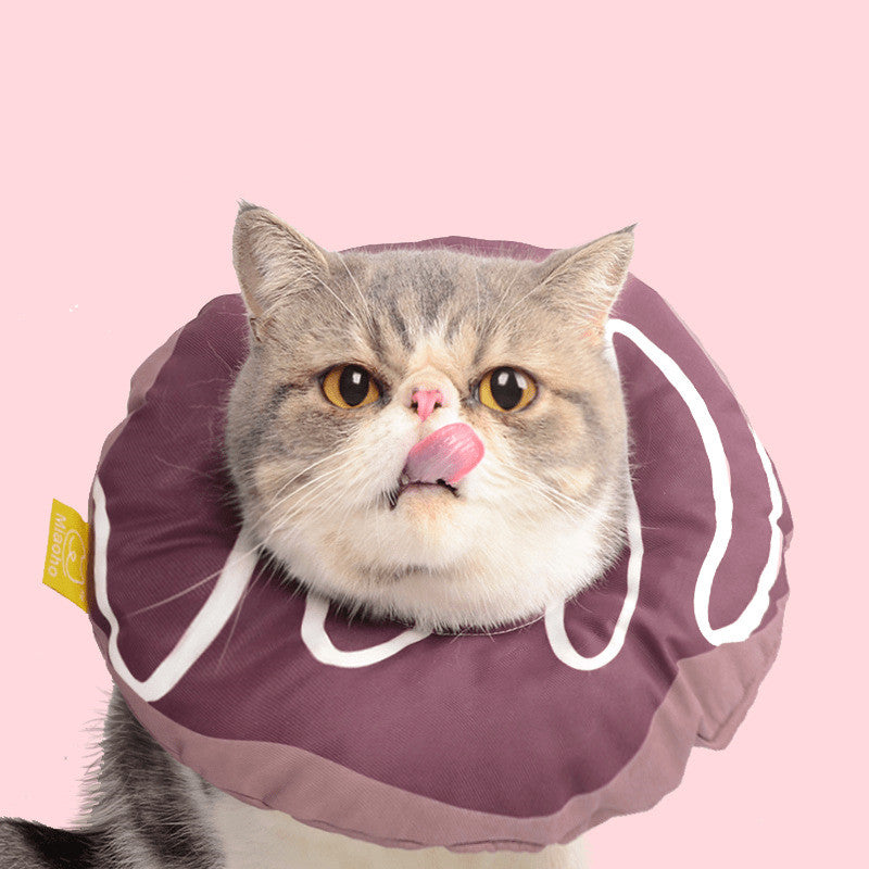 KFX-5990845 Cute Donut Series Soft Sterilization Collars for Cats and Dogs in Various Colors