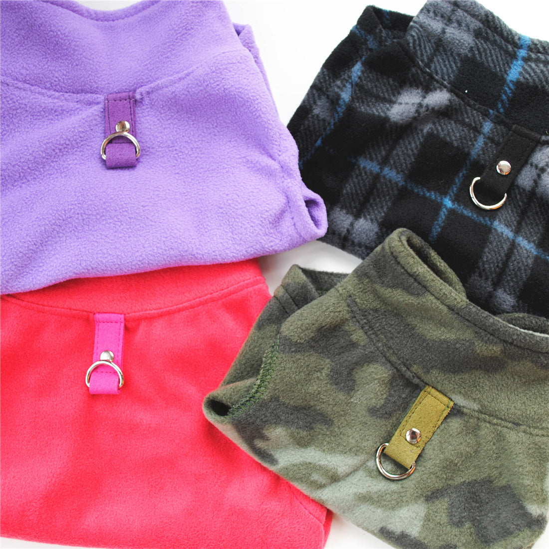 KFX-5992381 Fleece Sweater for Dogs with Traction Buckle – Fall Winter Apparel