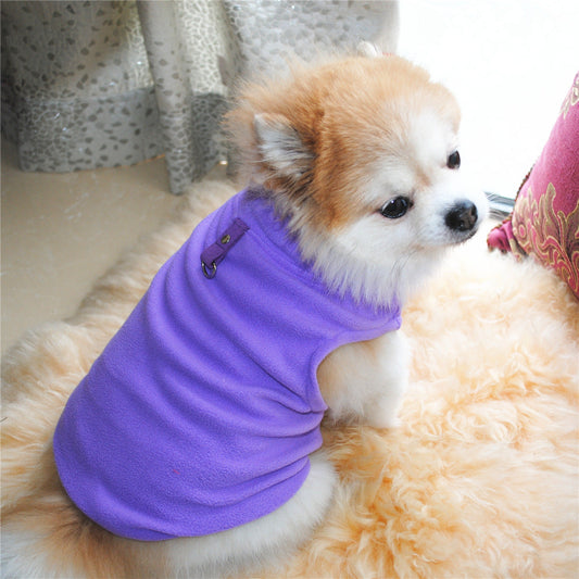 KFX-5992381 Fleece Sweater for Dogs with Traction Buckle – Fall Winter Apparel