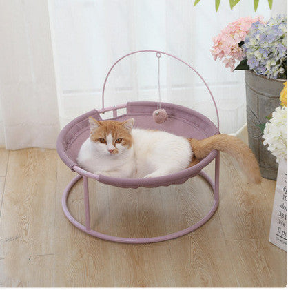 KFX-5993405 Removable And Washable Cat Hammock Pet Bed – Fun Lounge Chair Design with Seasonal Mats