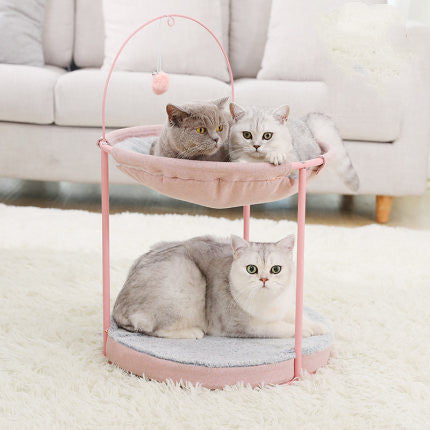 KFX-5993405 Removable And Washable Cat Hammock Pet Bed – Fun Lounge Chair Design with Seasonal Mats