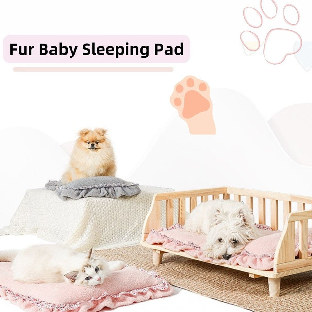 KFX-5993661 Lace Mattress for Dogs in Fall Cherry Powder & Misty Gray - Available in Multiple Sizes