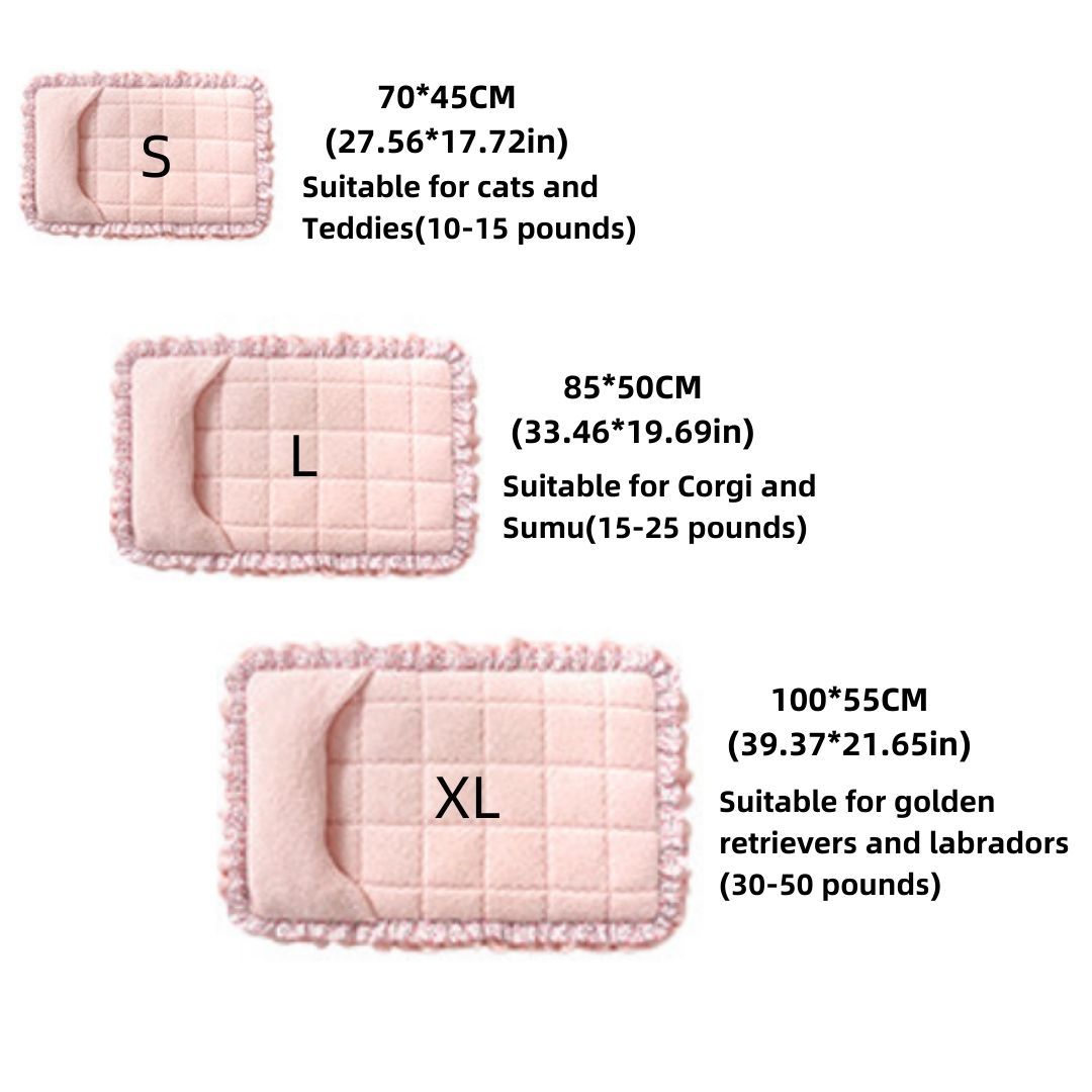 KFX-5993661 Lace Mattress for Dogs in Fall Cherry Powder & Misty Gray - Available in Multiple Sizes