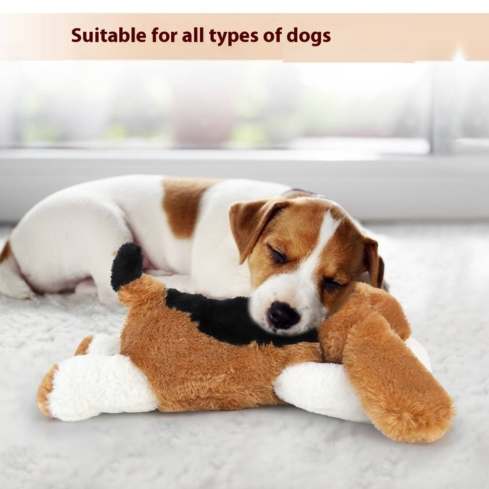 KFX-5994429 Heartbeat Plush Toy - Dog/Cat Sleep Pillow for Peace of Mind, Brown