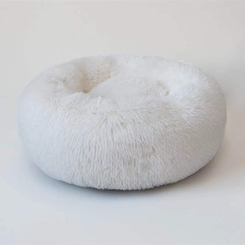 KFX-5995837 Plush Washable Round Pet Bed for Cozy Sleep - Multiple Sizes Available