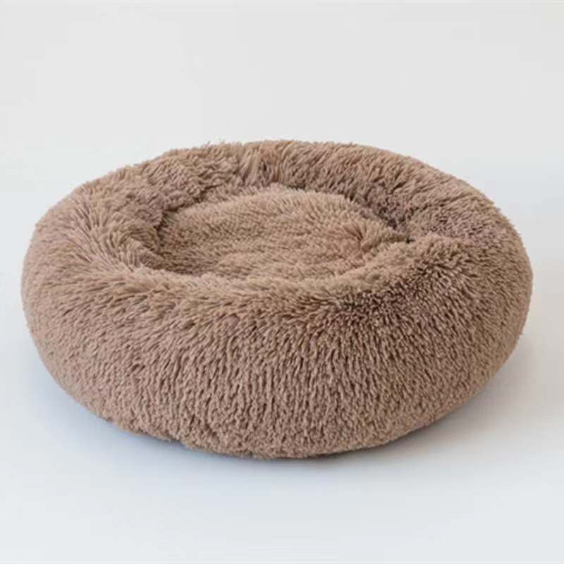 KFX-5995837 Plush Washable Round Pet Bed for Cozy Sleep - Multiple Sizes Available