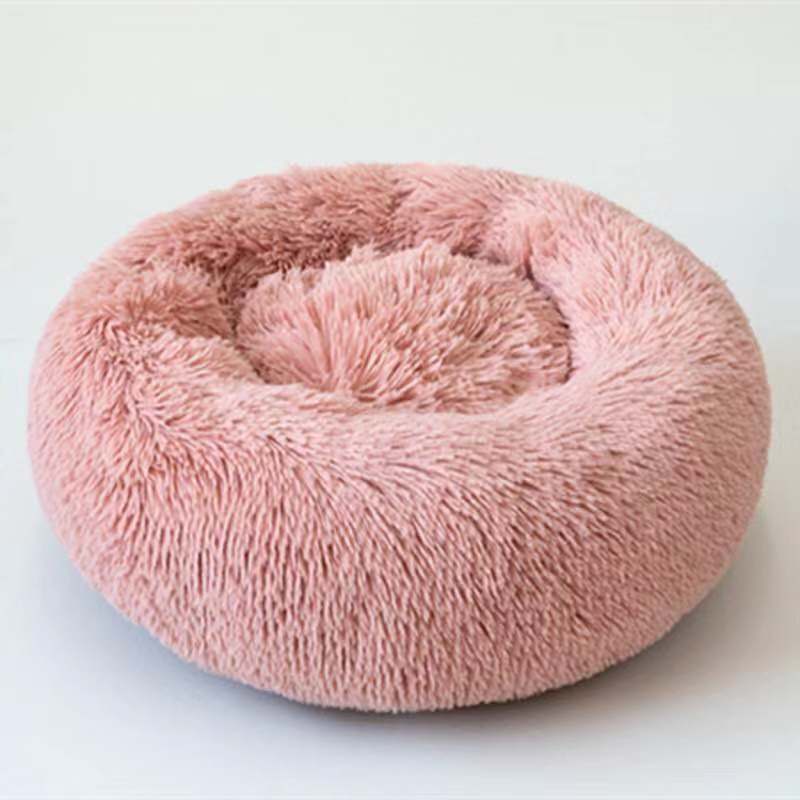 KFX-5995837 Plush Washable Round Pet Bed for Cozy Sleep - Multiple Sizes Available