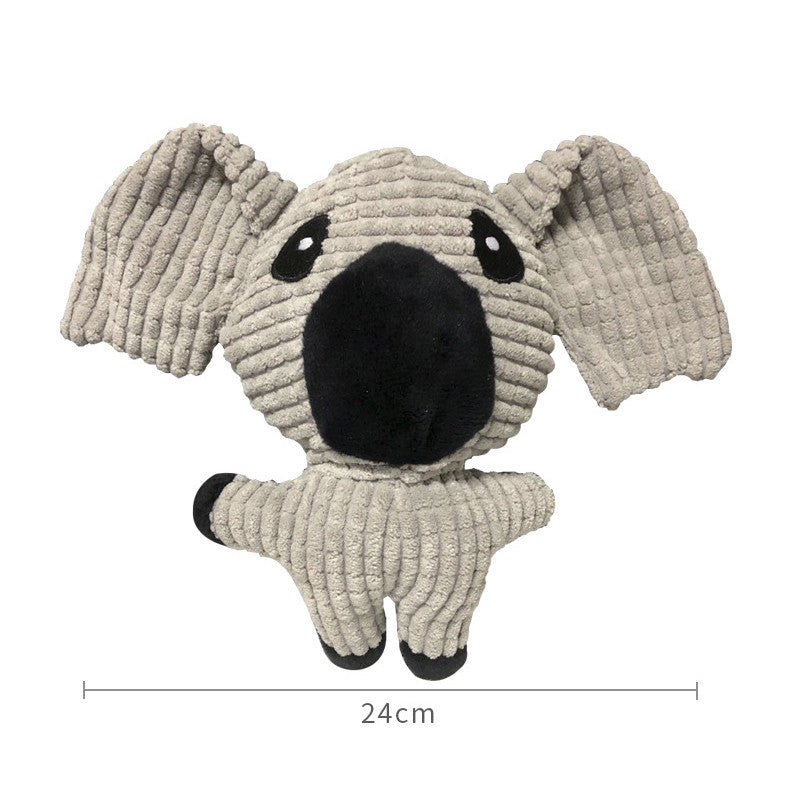 KFX-5996605 Plush Cartoon Animal Dog Toy for Chewing and Play, Bite Resistant Molar Fun