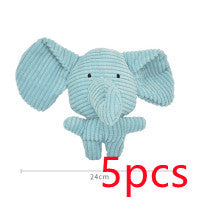 KFX-5996605 Plush Cartoon Animal Dog Toy for Chewing and Play, Bite Resistant Molar Fun