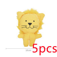 KFX-5996605 Plush Cartoon Animal Dog Toy for Chewing and Play, Bite Resistant Molar Fun