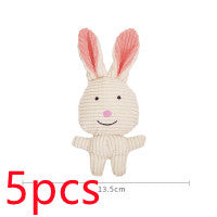 KFX-5996605 Plush Cartoon Animal Dog Toy for Chewing and Play, Bite Resistant Molar Fun