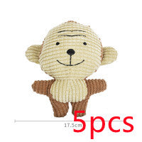 KFX-5996605 Plush Cartoon Animal Dog Toy for Chewing and Play, Bite Resistant Molar Fun