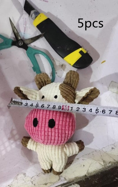 KFX-5996605 Plush Cartoon Animal Dog Toy for Chewing and Play, Bite Resistant Molar Fun