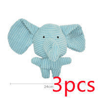 KFX-5996605 Plush Cartoon Animal Dog Toy for Chewing and Play, Bite Resistant Molar Fun