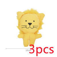 KFX-5996605 Plush Cartoon Animal Dog Toy for Chewing and Play, Bite Resistant Molar Fun