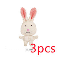 KFX-5996605 Plush Cartoon Animal Dog Toy for Chewing and Play, Bite Resistant Molar Fun