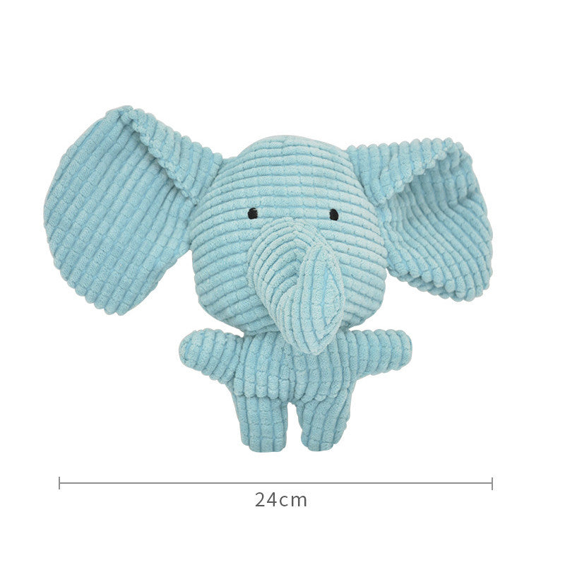 KFX-5996605 Plush Cartoon Animal Dog Toy for Chewing and Play, Bite Resistant Molar Fun
