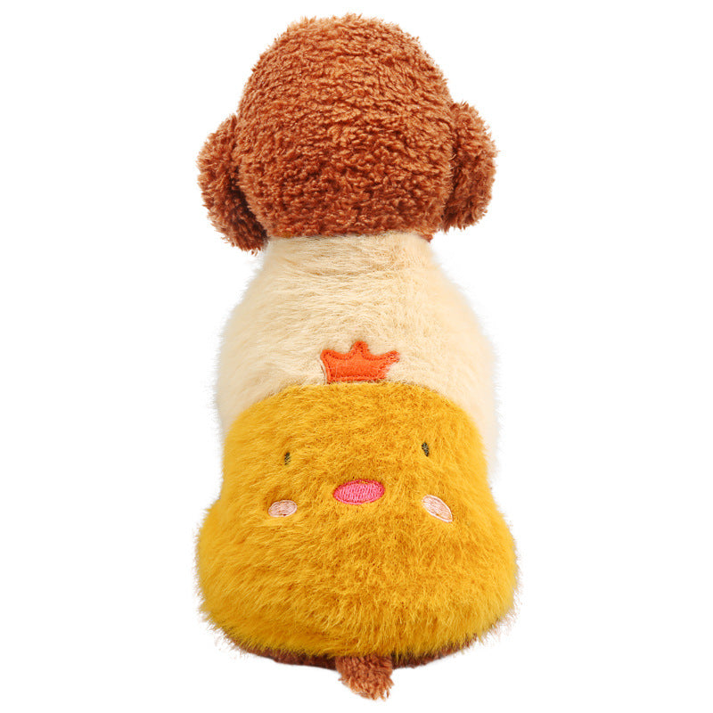 KFX-5998141 Plush Animal Crew Neck Sweater for Pets - Casual Furry Design in Multiple Sizes