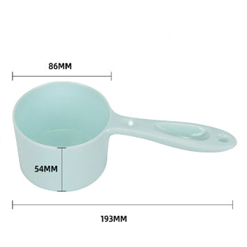 KFX-5999037 Ergonomic 1/2 Cup Food Scoop for Dogs, Cats, Birds, and Rabbits - Durable Melamine, Dishwasher Safe