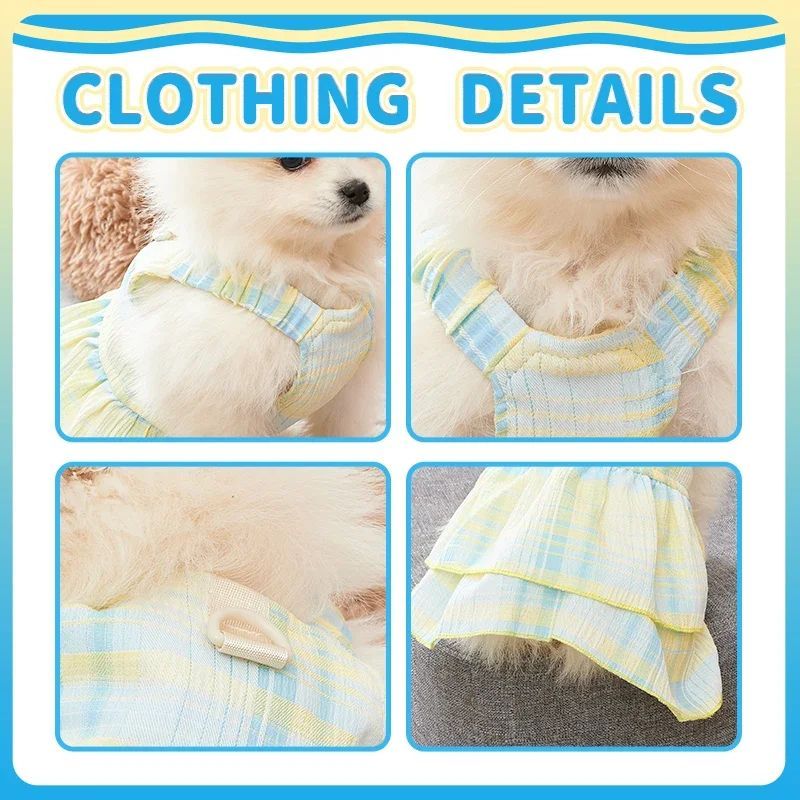 KFX-5999165 Princess Dog Dress for Small to Large Dogs - Cute Outdoor Skirt Pet Apparel