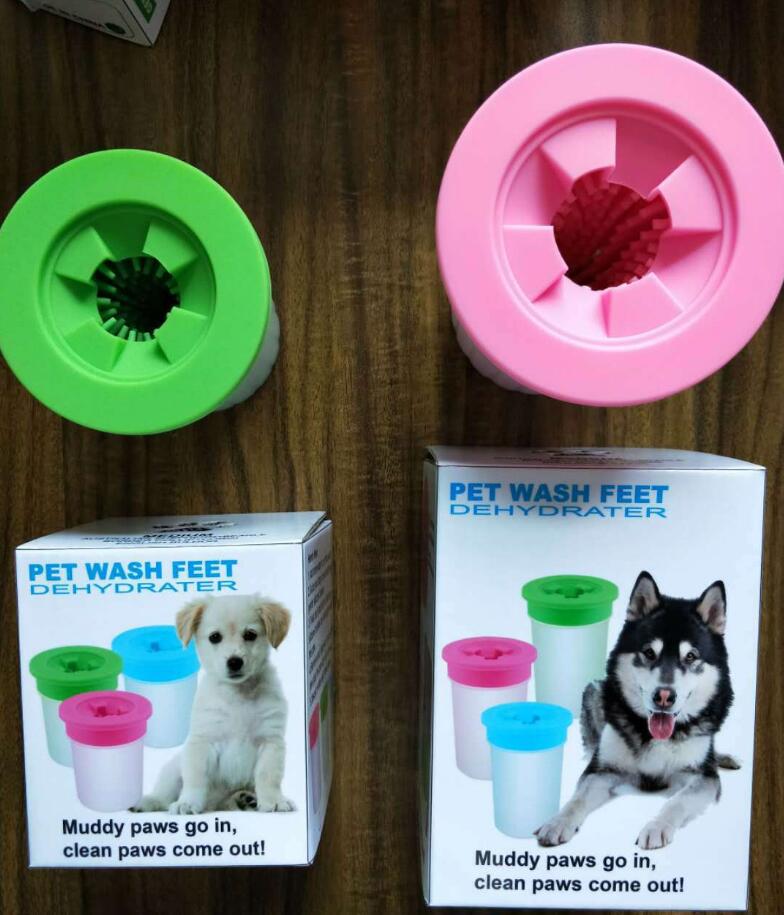 KFX-5999421 Silicone Dog Paw Washer Cup with Soft Bristles - Easy to Clean and Non-Toxic Material