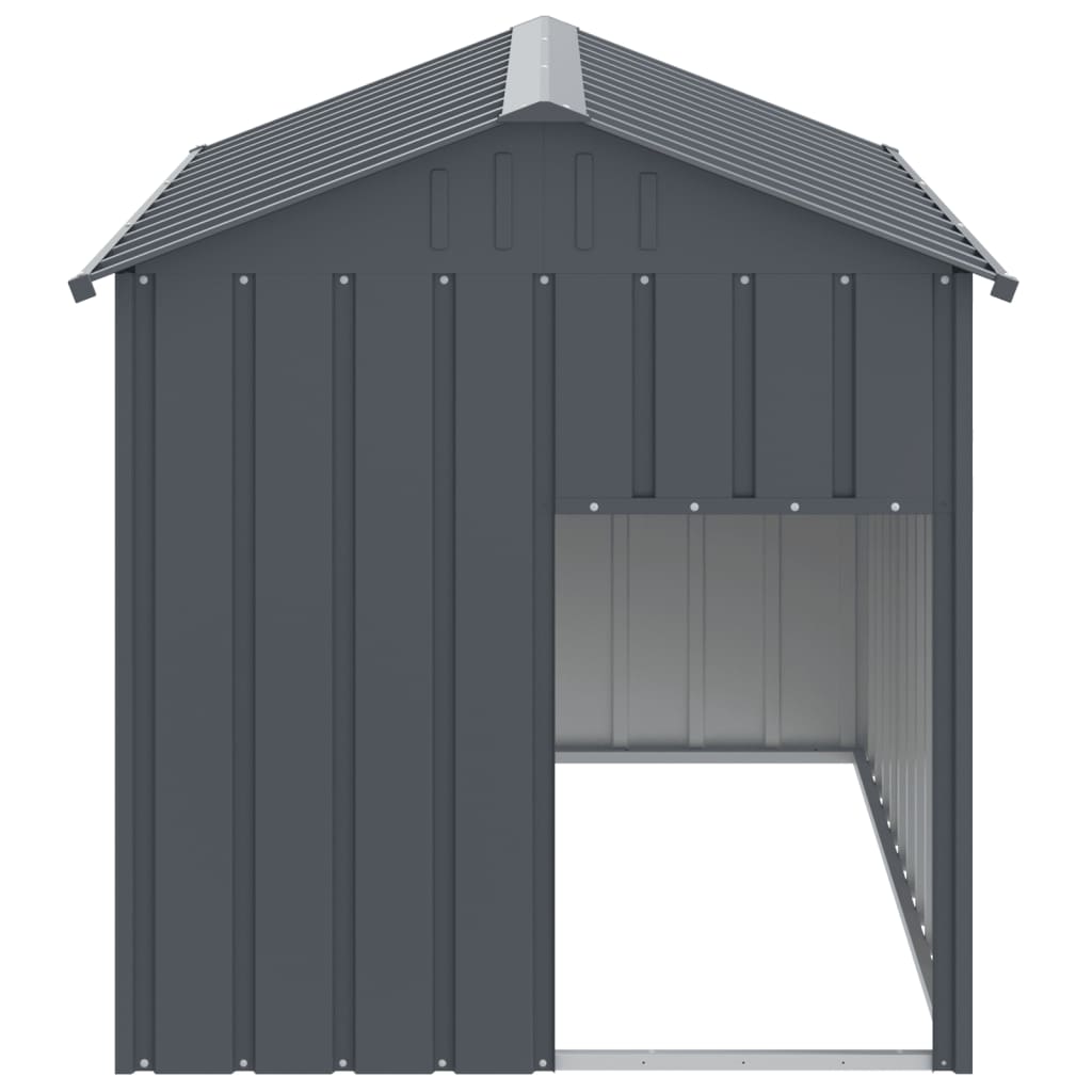 KFX-6001597 Galvanized Steel Doghouse with Roof, Anthracite Color - 117x153x123 cm