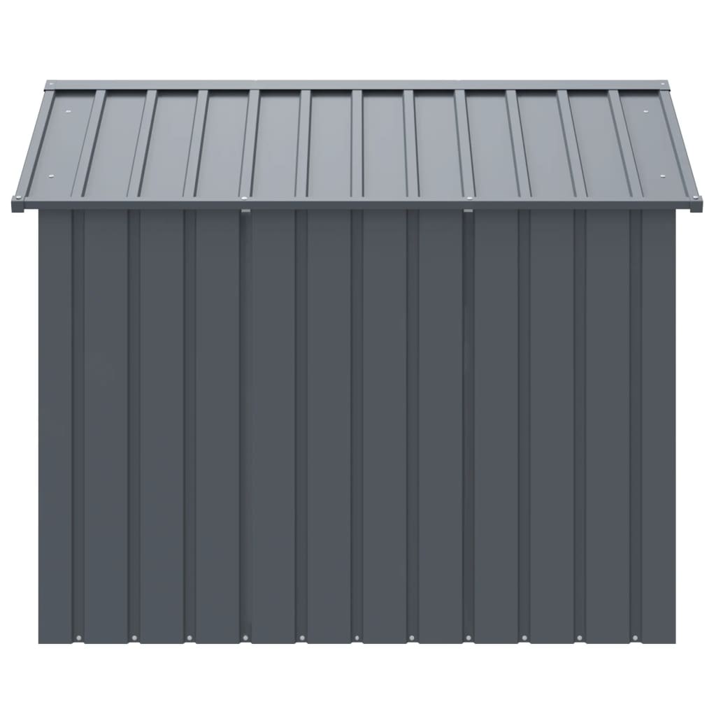 KFX-6001597 Galvanized Steel Doghouse with Roof, Anthracite Color - 117x153x123 cm